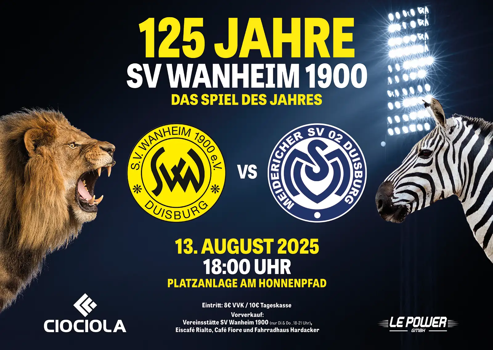 Spiel SV Wahneim 1900 vs MSV Duisburg 13-08-2025